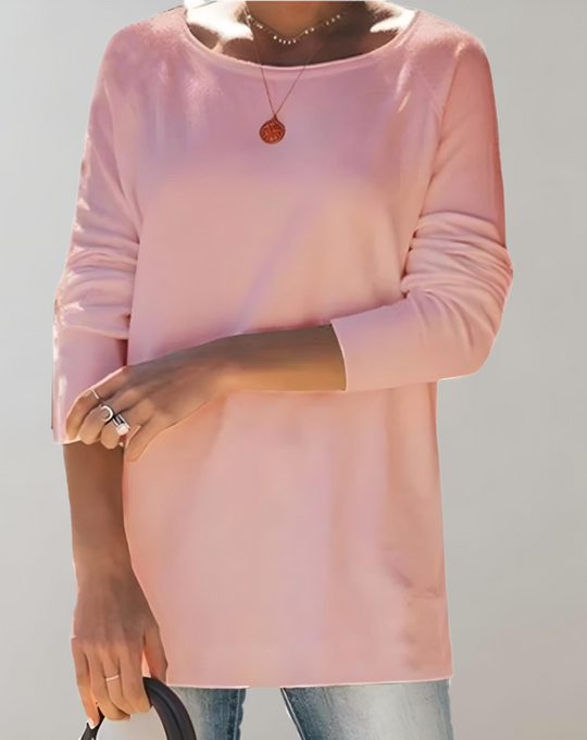 Heidi-Mode | Simpele Semi Oversized En Lange Trui Ronde Hals