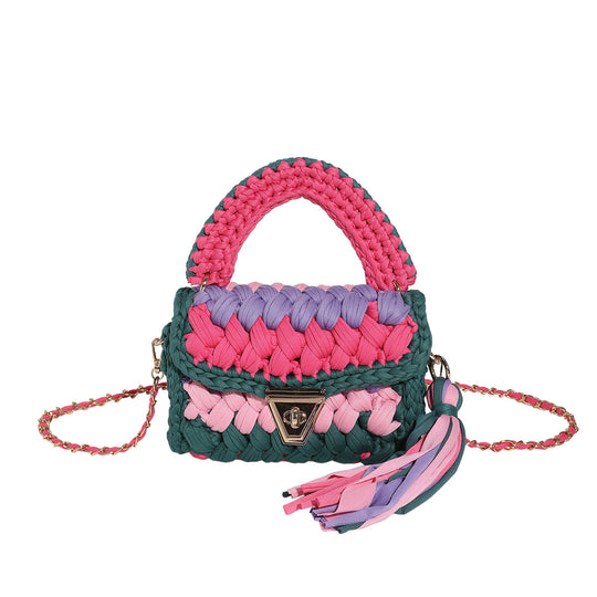 Regenbogen - Gehäkelte Handtasche