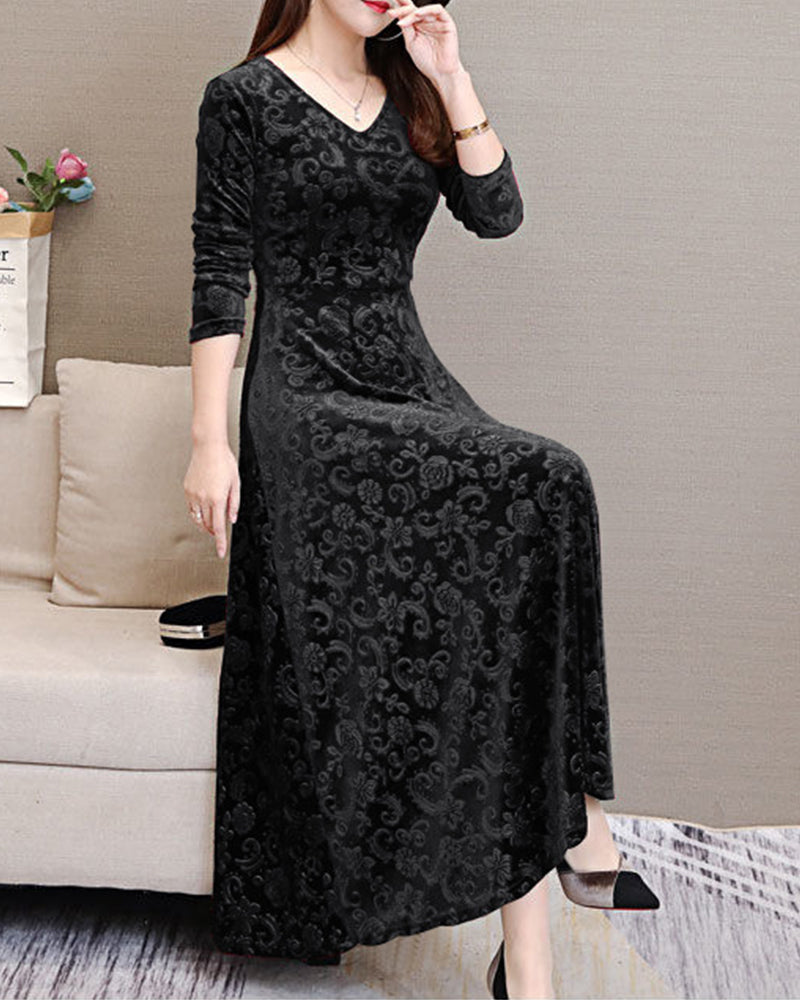 Elegante Samt Kleid