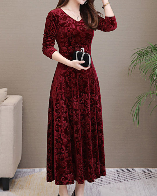 Elegante Samt Kleid