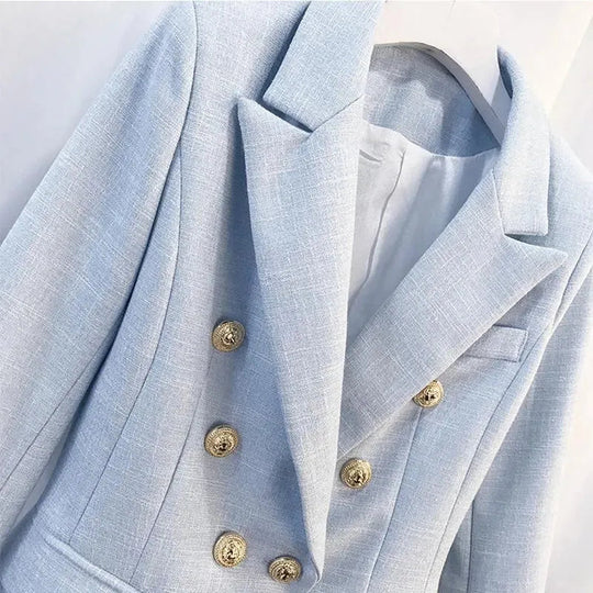 Heidi-Mode | La Douce Doppelreiher Blazer Damen - Lässig - Uni-Einfarbig