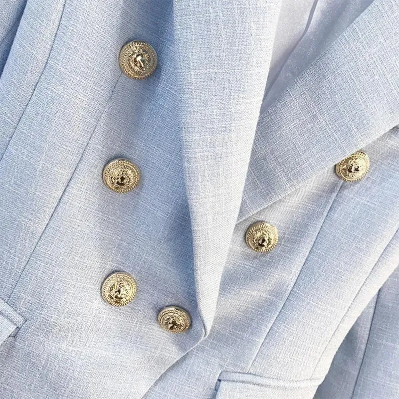 Heidi-Mode | La Douce Doppelreiher Blazer Damen - Lässig - Uni-Einfarbig