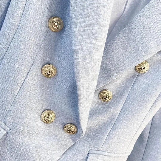 Heidi-Mode | La Douce Doppelreiher Blazer Damen - Lässig - Uni-Einfarbig