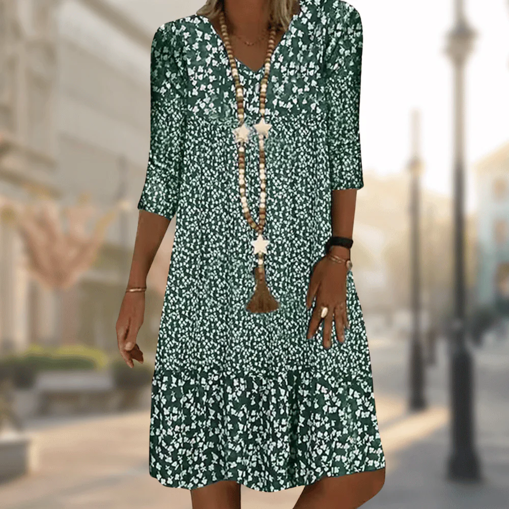 Heidi-Mode | Damen Elegant Midi Kleid Abendkleid