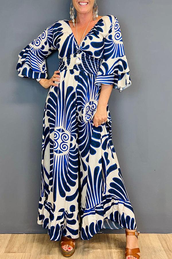 Heidi-Mode | Klassischer Bedruckter Jumpsuit
