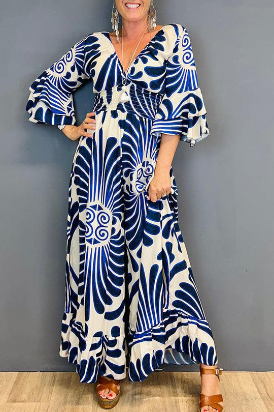 Heidi-Mode | Klassischer Bedruckter Jumpsuit