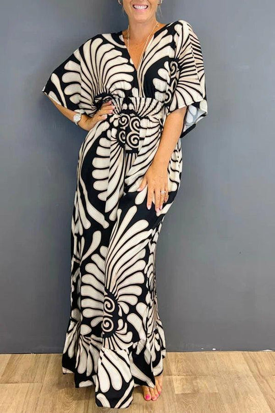 Heidi-Mode | Klassischer Bedruckter Jumpsuit