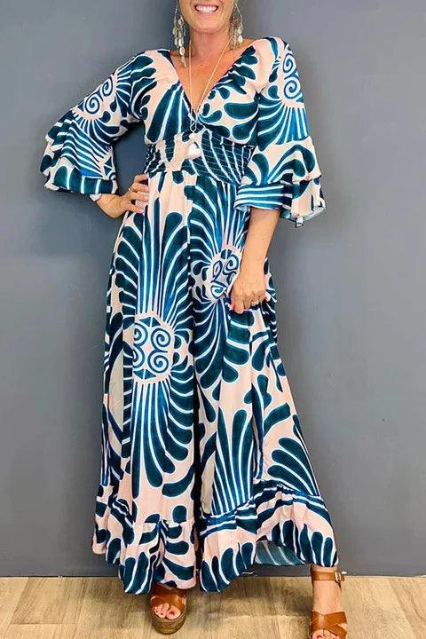 Heidi-Mode | Klassischer Bedruckter Jumpsuit