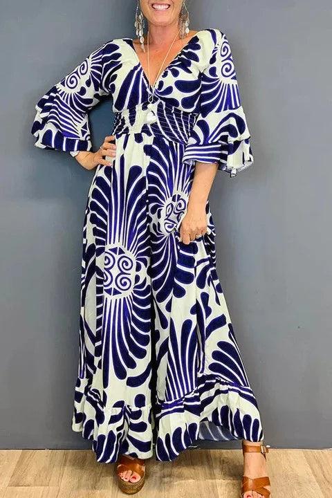 Heidi-Mode | Klassischer Bedruckter Jumpsuit