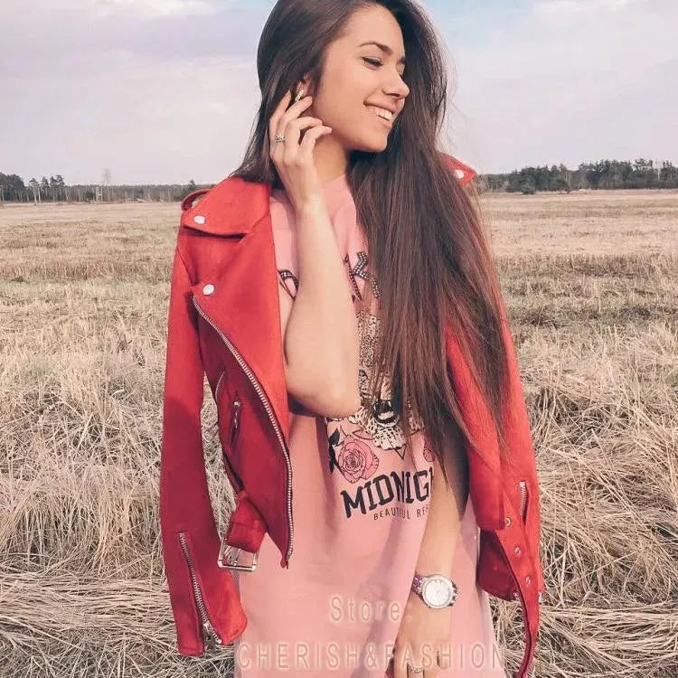 Heidi-Mode | Damen Biker Wildlederjacke