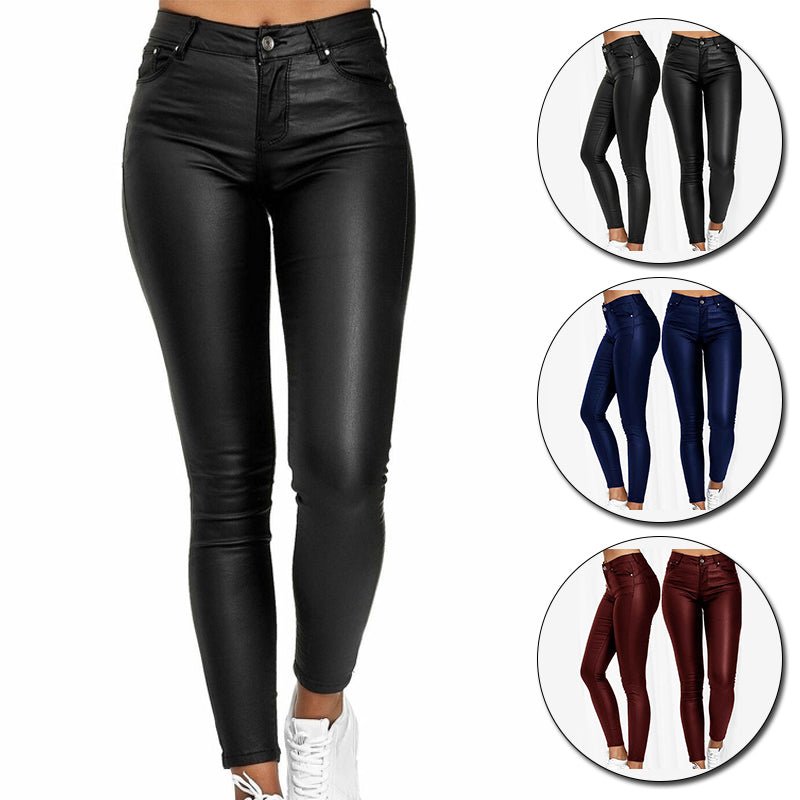 Heidi-Mode | Elegante Vegane Lederhose mit Engem Schnitt für Damen Ideal für Alle Jahreszeiten
