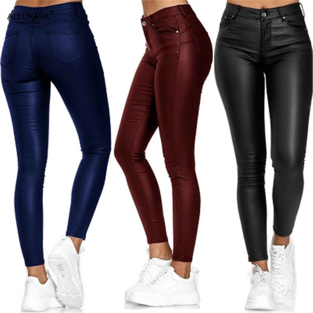Heidi-Mode | Elegante Vegane Lederhose mit Engem Schnitt für Damen Ideal für Alle Jahreszeiten