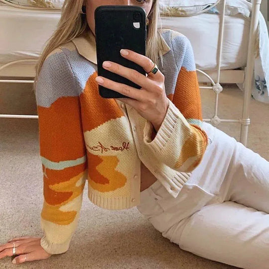 Heidi-Mode | Crop Strickjacke Pullover für Damen