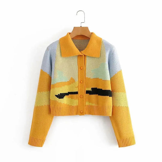 Heidi-Mode | Crop Strickjacke Pullover für Damen