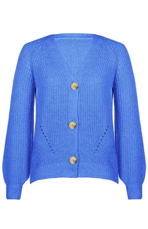 Heidi-Mode | Knopf Frauen Strickjacke Pullover