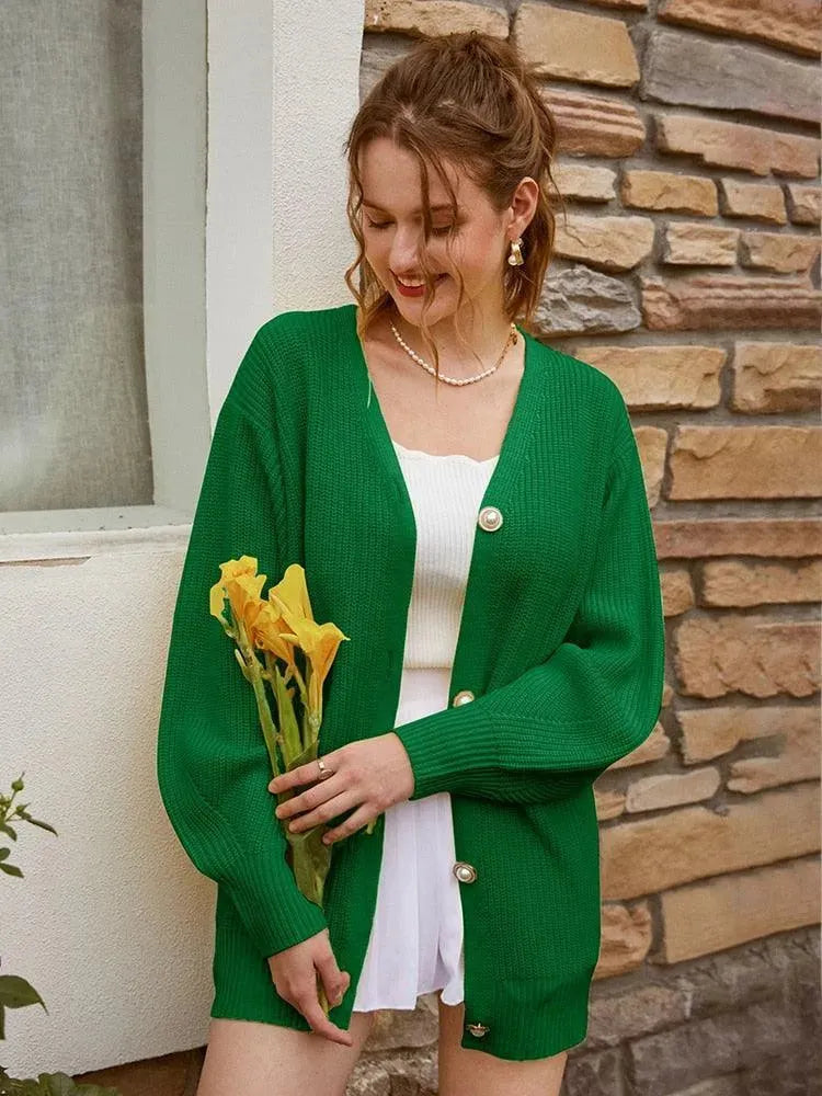 Heidi-Mode | Schlichte Strickjacke Pullover für Alltag