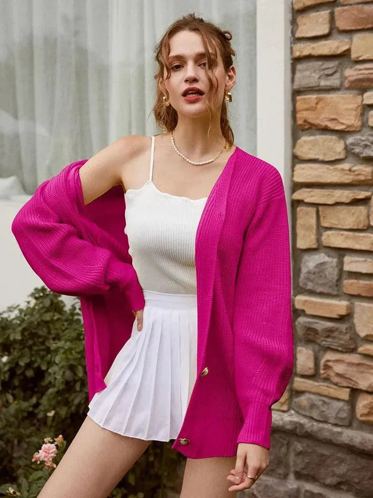 Heidi-Mode | Schlichte Strickjacke Pullover für Alltag