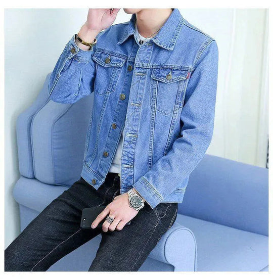 Heidi-Mode | Revers Denim Jacke Herren