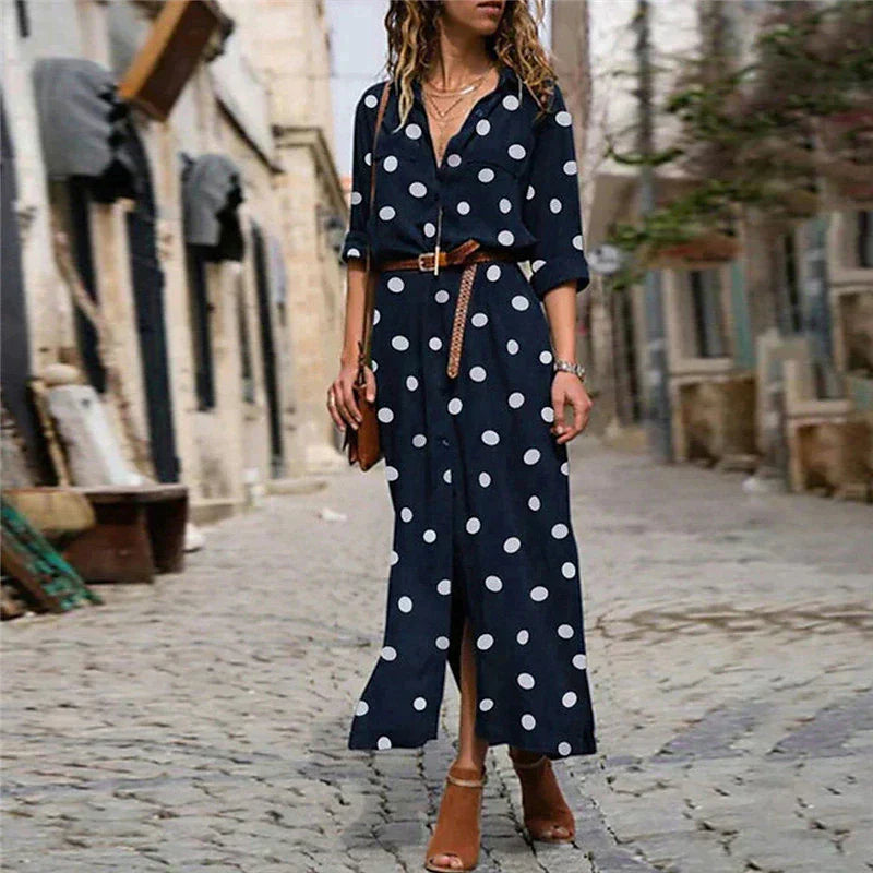 Modisches Kleid für Damen mit Polka Dots