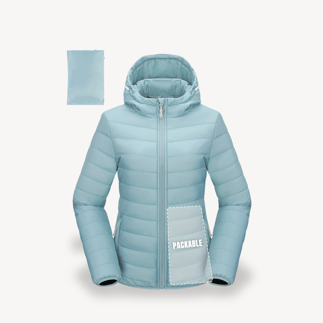 Heidi-Mode | Damen Packable Puffer Jacke mit Kapuze