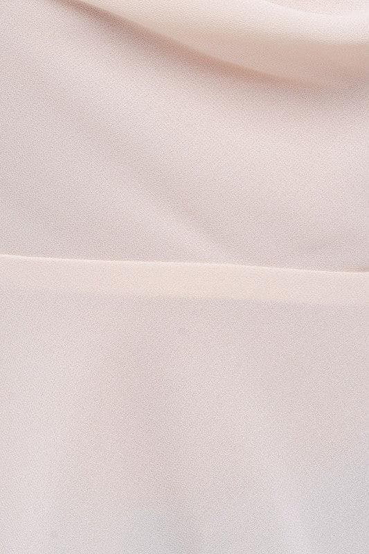 Heidi-Mode | Le Lis Spaghetti-Detail Cowl-Neck Cami-Top, Creme