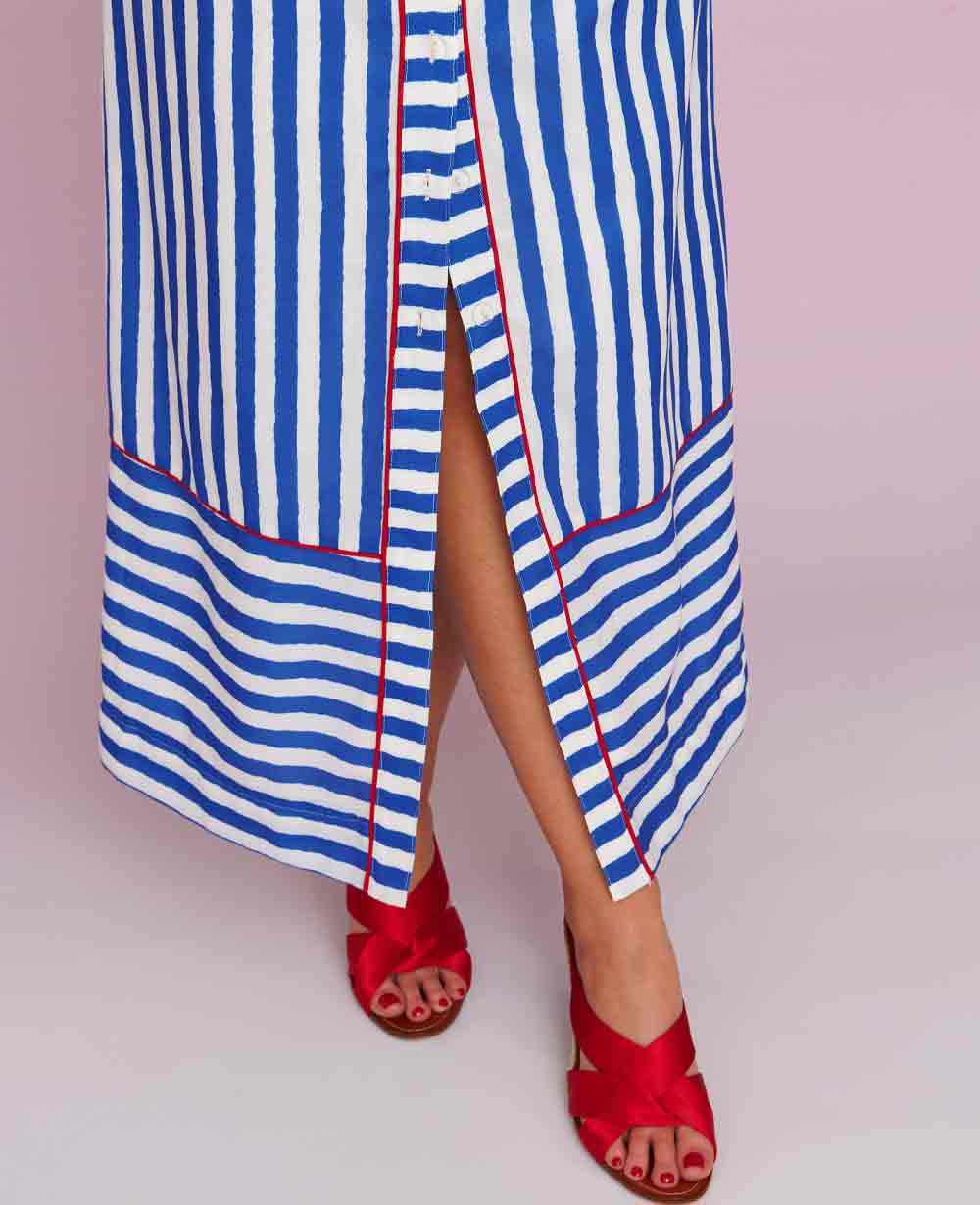 SKIRT "KATHLEEN" - BLUE/WHITE