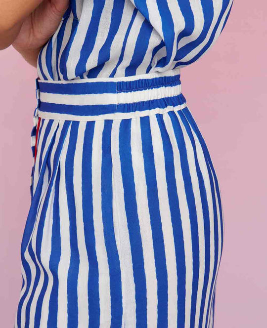 SKIRT "KATHLEEN" - BLUE/WHITE