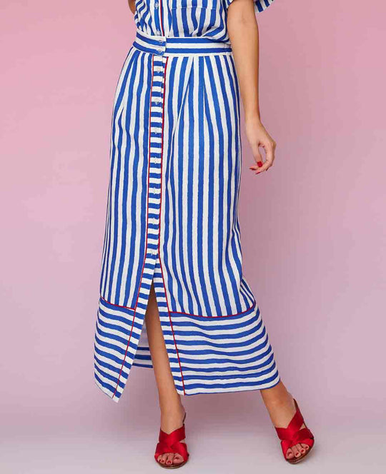 SKIRT "KATHLEEN" - BLUE/WHITE