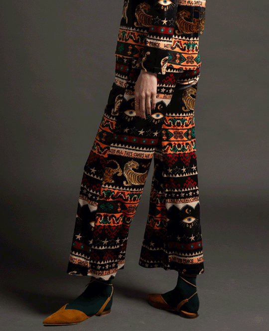 VELVETLY PANTS "NAZCA" MULTICOLOR