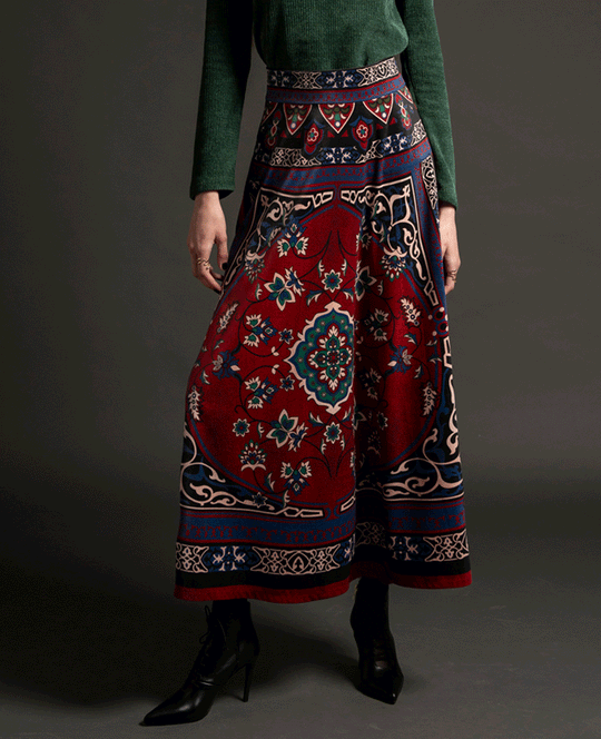 CORDUROY SKIRT "ARCHIVAL" MULTICOLOR