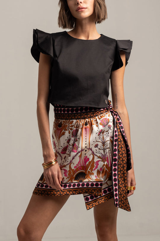 WRAP SKIRT "LOTUS" MULTICOLOR