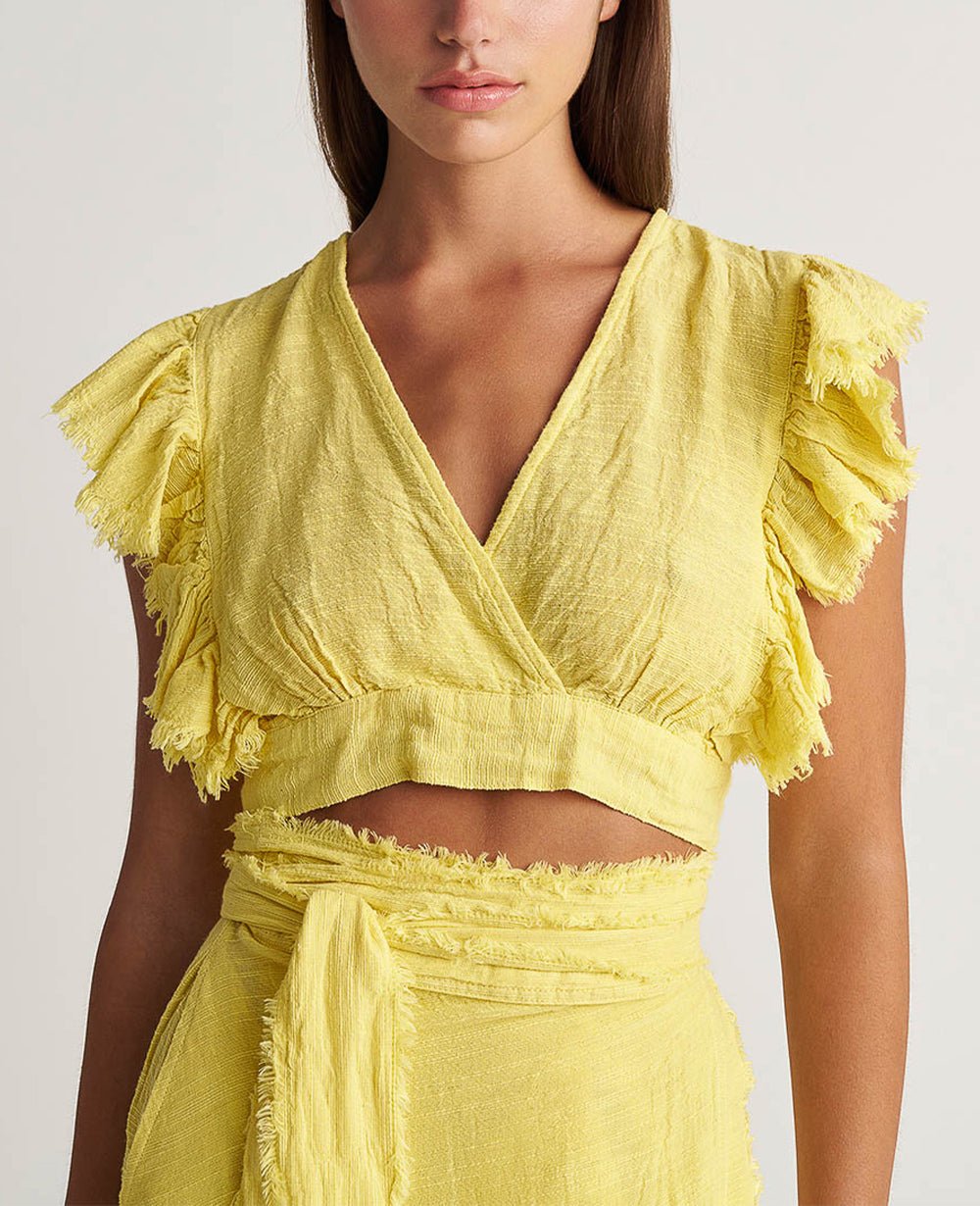 TOP WITH RUFFLES "MALIA"