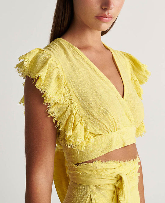 TOP WITH RUFFLES "MALIA"