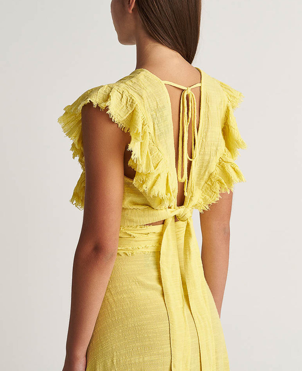 TOP WITH RUFFLES "MALIA"