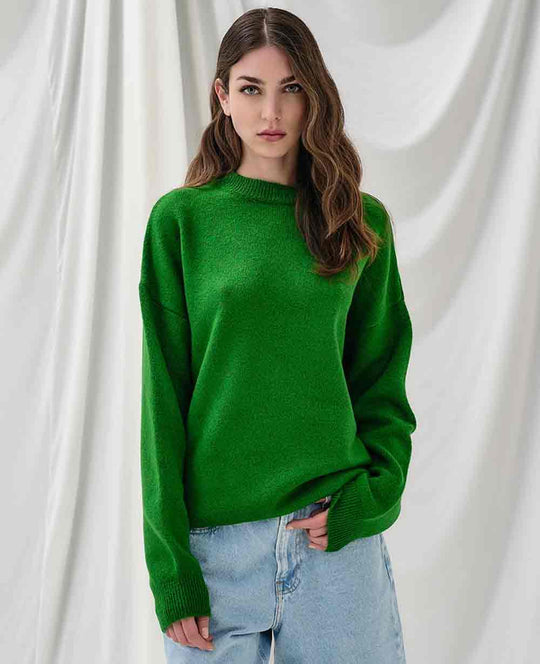 ROUND NECK PULLOVER "JOYA" GREEN