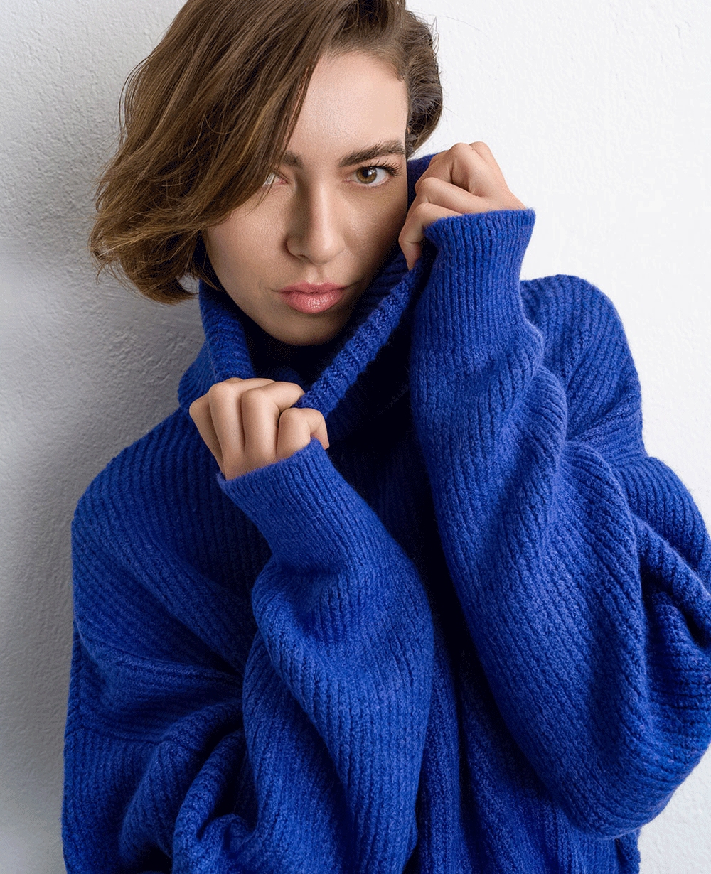 TURTLENECK PULLOVER ROYAL BLUE