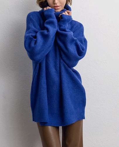 TURTLENECK PULLOVER ROYAL BLUE