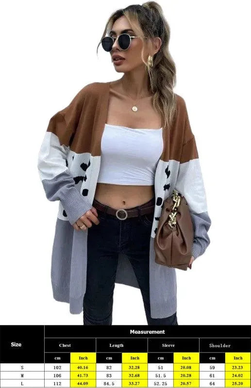 Heidi-Mode | Print Damen Strickjacke Pullover