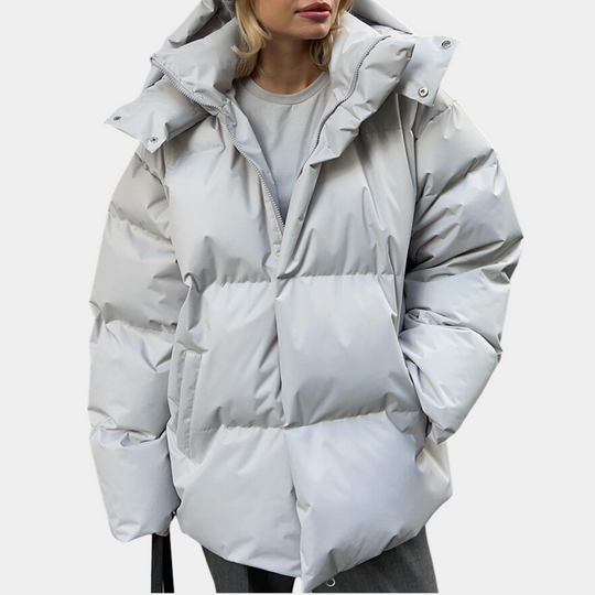 Heidi-Mode | Puffer Winterjacke mit Kapuze - Langarm