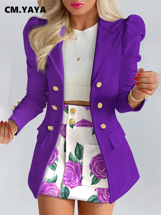 Heidi-Mode | 2-Teiliges Set Blazer + Rock