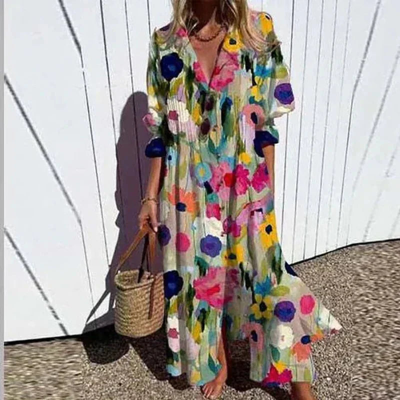 Heidi-Mode | Klassisches Boho Maxi Kleid