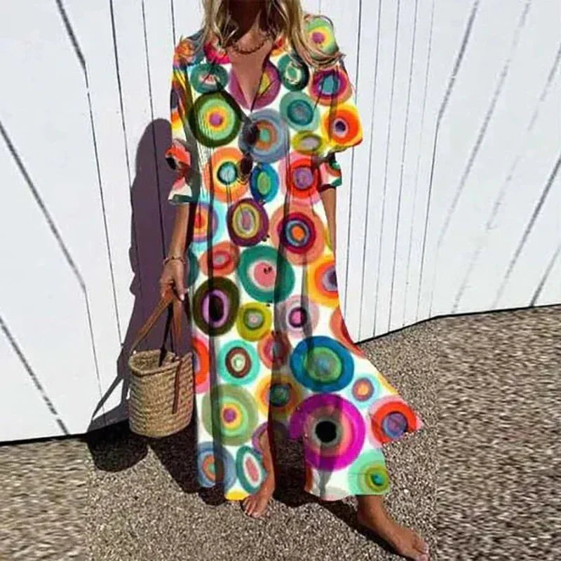 Heidi-Mode | Klassisches Boho Maxi Kleid