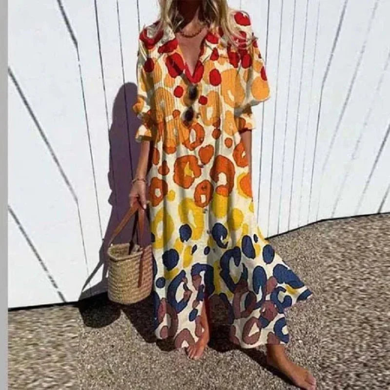 Heidi-Mode | Klassisches Boho Maxi Kleid