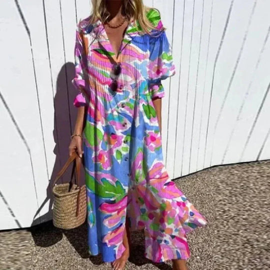 Heidi-Mode | Klassisches Boho Maxi Kleid
