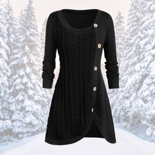 Warme und elegante Strickkleid