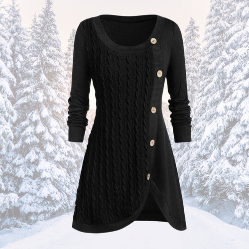 Warme und elegante Strickkleid