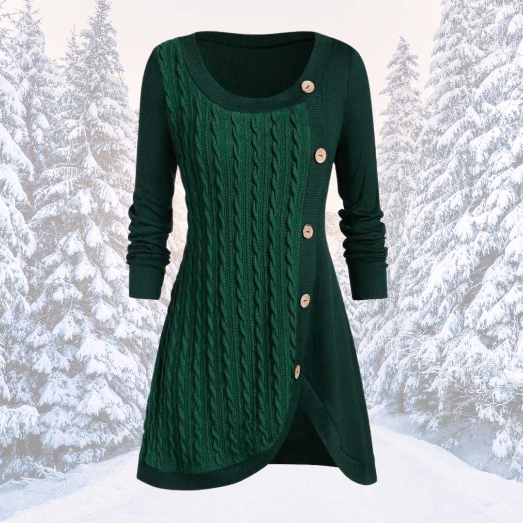Warme und elegante Strickkleid