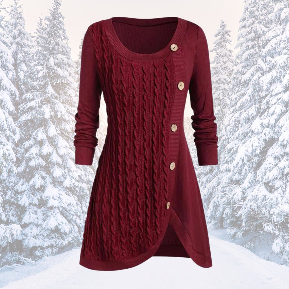 Warme und elegante Strickkleid