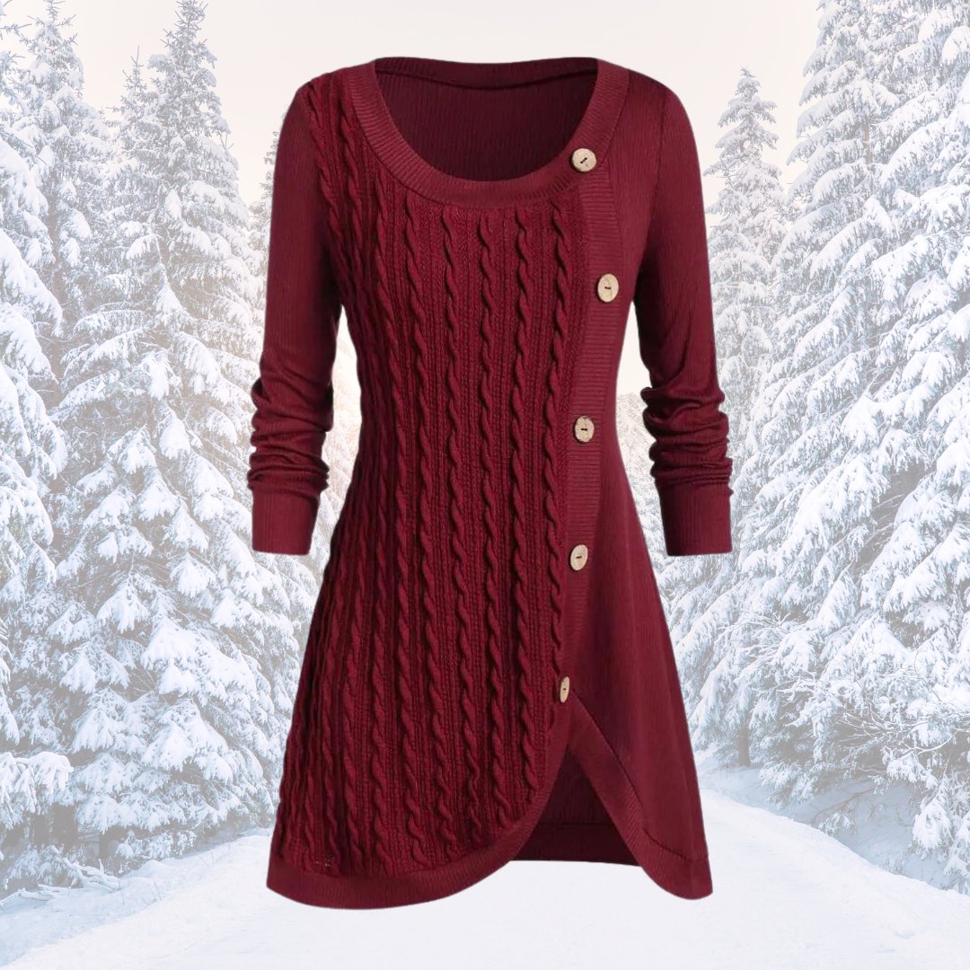 Warme und elegante Strickkleid