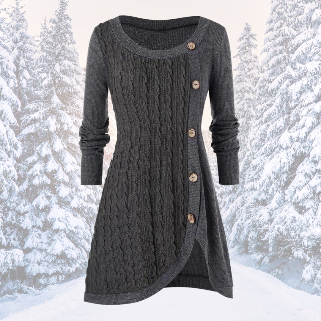 Warme und elegante Strickkleid